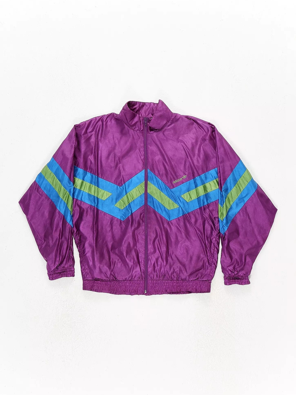 adidas Vintage 90s Purple Track Jacket Overszied Medium Unisex Windbreaker